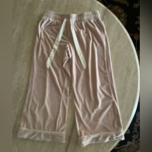 Rachel Parcell velour pink wide leg lounge pajama